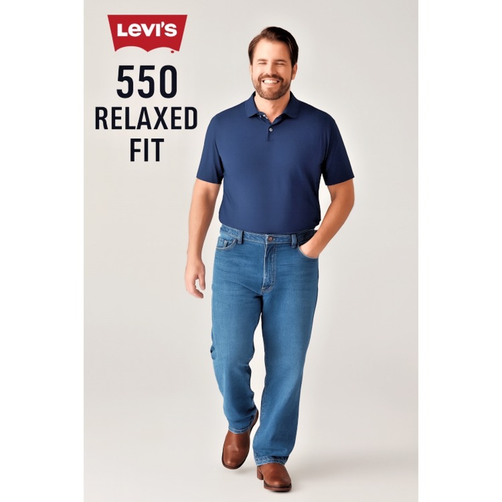 Levi's 550 Men's Relaxed Fit Jeans | 100% Cotton Straight Leg Denim | Size 46x30